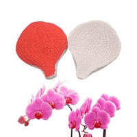 Moule à pâte à sucre AK Orchidée, outils de décoration de gâteaux, emporte-pièces en acier inoxydable, ensemble de moules à veinage en silicone, outil de fabrication de pâte à sucre