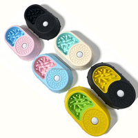 HomyPawz OEM Bol interactif pour chien, distributeur de nourriture liquide en silicone 3-en-1 avec boule roulante et tapis à lécher