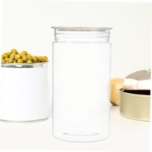 280/380/460/500/650/750ml Screw Top Transparent <b>Plastic</b> BPA Free Food Grade Pet Cans Cake Sugar Candy Cookie Storage Easy Open - Product Image 5