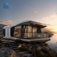 Maison capsule spatiale en aluminium écologique, maison préfabriquée miniature, cabane modulaire pour le glamping