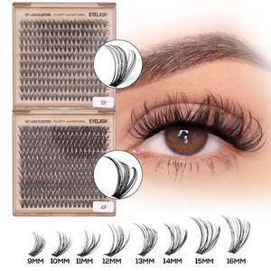 200 Piezas de Pestañas en Racimo Personalizables de 10 Líneas, 10p-150p, Curvatura D, Longitud Mixta para Looks Naturales a Dramáticos, Pestañas en Abanico - Product Image 5