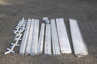 Carpa para Auto Blanca de 10x20 pies con Toldo de PE, Fácil de Montar, Estructura de Acero con Recubrimiento en Polvo, Ventanas y Puertas