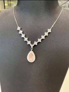 Collier pendentif en diamant de laboratoire pour femme, or rose, or blanc, argent, collection de bijoux de luxe haut de gamme - Product Image 2