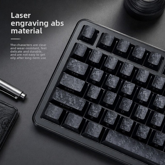 In-stock Wholesale Cross-border Carbon-fiber Keycaps Side-etched Glowing Legends 137-key Mini Original-grade PBT Material Keycap