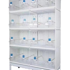 Jaula para Pájaros Resistente a la Intemperie para Patio Exterior, con Techo Protector, Amplia y Espaciosa, Apilable, de Alambre Metálico, para Cría de Palomas, Loros y Canarios - Product Image 5