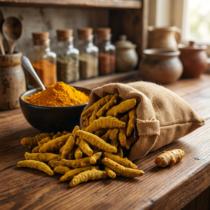 Racine de curcuma entière séchée de qualité export |   Épice naturelle jaune doré - Product Image 5