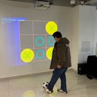2026 Jeu mural électronique portable de football Tic-Tac-Toe numérique XOX, pour l'entraînement sportif éducatif avec ballon, en métal, pour intérieur