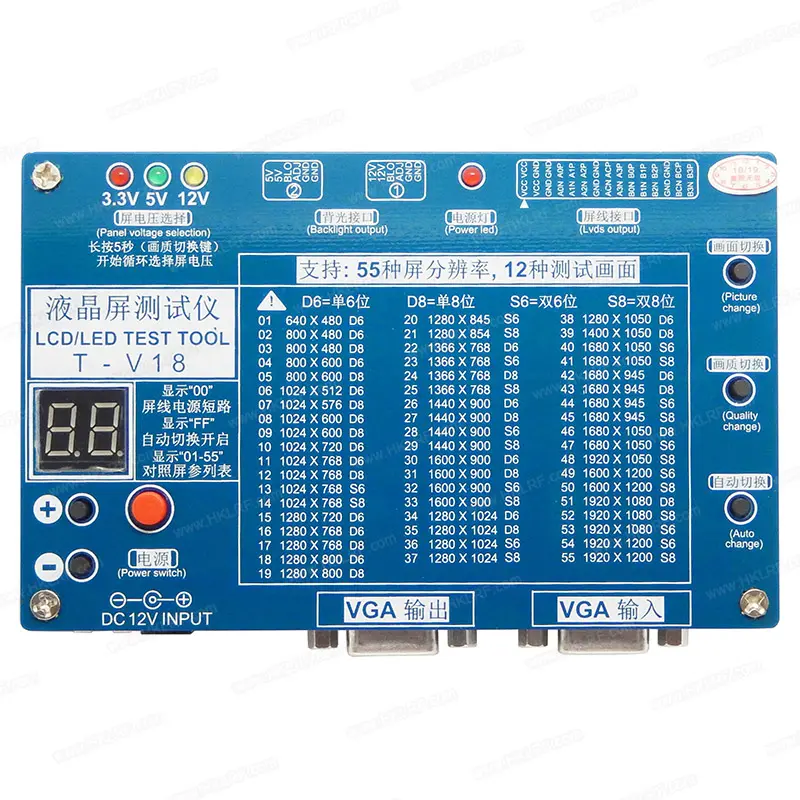 Testeur d'écran LCD T-V18 LED, Support de 7 à 84 pouces, carte de pilote pour contrôleur de télévision LCD universel