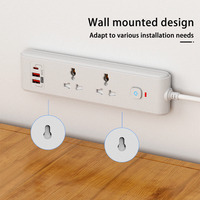 Multiprise universelle BS1363 avec USB, 2 prises CA 13A 250V, protection contre les surtensions, rallonge de bureau OEM ODM