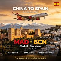 Luftfracht Internationaler Versand Schüttgut von China nach MAD BCN Spanien CIF CFR CPT CIP Flughafenzustellung