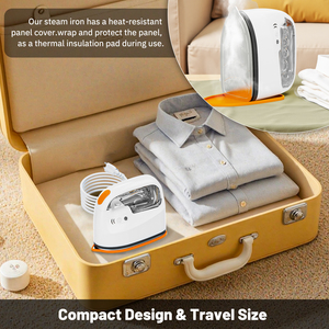 <span class=keywords><strong>Fer</strong></span> à vapeur 2 en 1 personnalisé, vapeur puissante de 0,78 oz/min, chauffe en 30 secondes, plaque en céramique 360 °   Rotateur à vapeur pour réservoir de 250 ml - Product Image 5