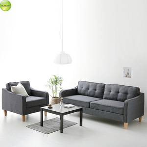 Juego de sofás de 3 piezas grises premium: tela duradera, aspecto elegante, ideal para <span class=keywords><strong>interiores</strong></span> de casas contemporáneas - Product Image 5