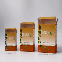 Papier cartonné blanc personnalisé, impression offset couleur, gaufrage écologique, emballage de thé, logo végétalien bio, papier cadeau pour thé vert matcha