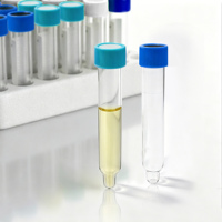 Tubos de ensayo de plástico desechables de 10ml y 12ml con rosca para recolección de orina y análisis de sedimentos, para analizadores y suministros de laboratorio.
