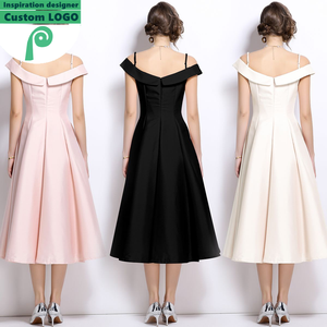 En stock, Robes de soirée élégantes à taille haute, amincissantes, à col halter, pour femmes, robe de fête pour femmes - Product Image 5