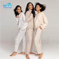 Sincereal vêtements de détente pour femmes femmes tricoté laine cachemire vêtements de salon ensemble femmes pull tricot deux pièces ensemble