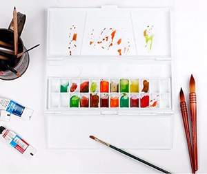 <span class=keywords><strong>Palette</strong></span> de peinture vide en plastique multi-usage, 12-<span class=keywords><strong>24</strong></span> grilles, boîte avec couvercle pour l'aquarelle/acrylique/huile - Product Image 2