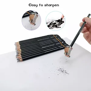 Professionale 12 14 18 20 pezzi Set di matite in grafite con scatola di metallo colorato HB piombo per schizzi di <span class=keywords><strong>Design</strong></span> artistico prezzo di fabbrica - Product Image 3