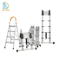 Deliladder Nouvelle Échelle Pliante Personnalisée de 3,2 m, Échafaudage Télescopique, Échelle en Aluminium