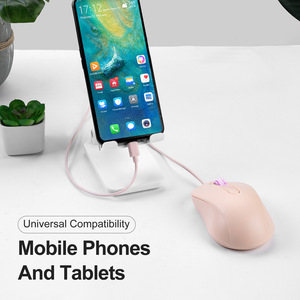 Nieuwe Aankomst Type-C Stille Bedrade Muis Voor Meisjes Ergonomische 3d Backlit <span class=keywords><strong>Usb</strong></span> Interface Compatibel Thunderbolt Laptops Pcs Telefoons - Product Image 4