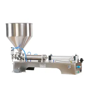 Machine de remplissage de liquide de lait de piston de cylindre de tête simple remuant la machine de conditionnement de remplisseur pour le parfum liquide visqueux