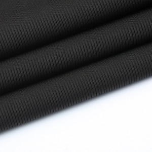 Vải Gân Sọc Dệt Kim Co Giãn <span class=keywords><strong>Polyester</strong></span> Spandex Dùng Cho Cổ Áo Có Mũ Vải Cổ Áo Có Viền Cho Vải Sườn - Product Image 5