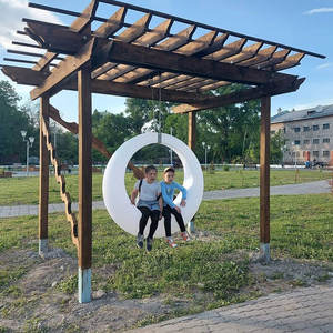 Şarj edilebilir pil aydınlık asılı Led salıncaklar çocuklar ve yetişkin büyük yuvarlak açık salıncak koltuğu Light Up bahçe ledi sallanan sandalyeler - Product Image 2