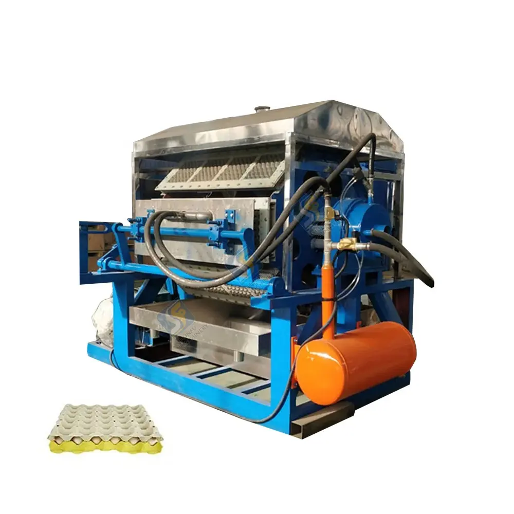 Lini produksi nampan telur, peralatan mesin baki telur untuk memproduksi nampan kertas
