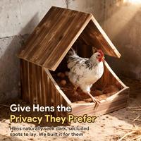 Caja de Anidación de Madera Moderna y Lujosa para Gallinas, Gallinero, Casa para Poner Huevos, Hábitat de Cría para Pollos y Codornices, para Todas las Estaciones
