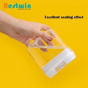 5 gói vuông rõ ràng thực phẩm kín <span class=keywords><strong>container</strong></span> nhựa thực phẩm lưu trữ Jar đựng thức ăn tổ chức - Product Image 4