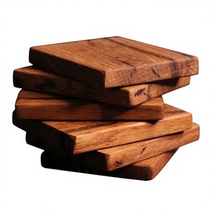Solid Wood Eco-Friendly <b>Coasters</b> for Drinks Coffee Tea Beer Mug and <b>Glass</b> Contemporary Design Round 33cm Diameter - Product Image 1