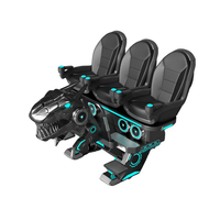 Cinéma VR 9D multijoueur 3 places, équipement de jeu VR interactif d'arcade intérieur à jetons pour centres commerciaux