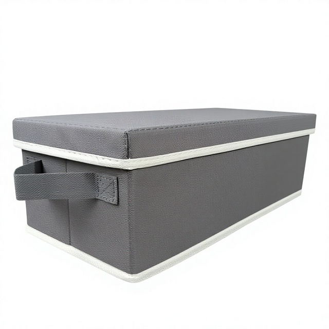 Waterproof Non Woven Rectangle CD DVD Storage Basket Thick Fabric Material Lid Foldable Durable Portable Organizer Home