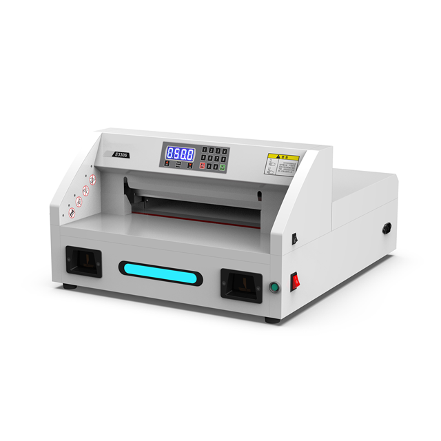 A3 Desktop Digital Control Electric Cutting Machine 330mm Guillotine Paper Cutter With Red Cutting Line and Automatic Push Paper