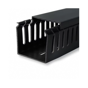 Canalina Portacavi Industriale in PVC da 2 Metri, Installazione Aperta, Grigia, Ignifuga, con Denti Fini - Product Image 5