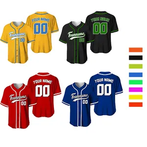 Team Hoge Elastische Practice Oefening Fitness Athletic Training Sport Concurrentie Baseball Wear Softball Jersey