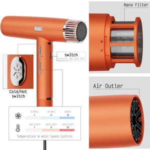 Professional 1800W Hair Dryer T Shape Design Super Strong Airflow Reverse Brushless Anion BLDC Motor Ionic Feature Hotels Travel - Product Image 2