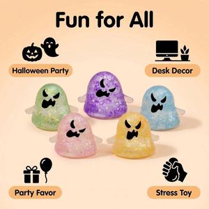 Juguete Blandito de Halloween al por Mayor, Juguete de Fantasma para el Día de los Muertos, Juguete Sensorial de Fantasma con Purpurina de Maltosa, Bola Divertida para Apretar para Niños, Caja de Regalos - Product Image 5