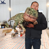 Lebensechtes Interaktives Roboter-Baby-Velociraptor-Modell, Handgehaltene Animatronische Dinosaurier-Puppe als Urlaubsgeschenk für Kinder, zum Anlocken von Menschenmengen in Einkaufszentren