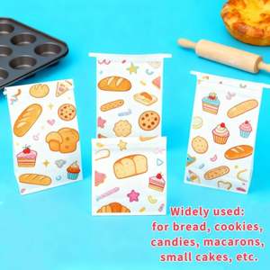 Sac en papier kraft anti-graisse personnalisé avec logo, en matériau recyclé, avec fermeture à lien métallique pour l'emballage alimentaire (pain, biscuits, bonbons, grains de café) - Product Image 4