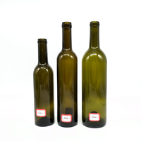 Bouteille de vin de Bourgogne en verre de 750 ml, emballage vide de qualité supérieure, produit en usine, vente en gros
