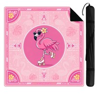Tapis de Mahjong de Luxe Moderne à Motif Classique Européen Sculpté, Tapis Vintage Mandala Imperméable, Anti-Huile et Antidérapant