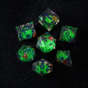 Set di 7 Dadi Poliedrici con Numeri Dispari D3-D25, Dadi con Numeri Dispari D3, D5, D7, D11, D13, D15, D17, D25 - Product Image 1