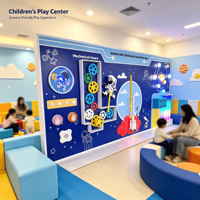 Parc de jeux intérieur pour enfants : Mur interactif de jeu de balle en tubes d'acier