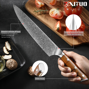 Juego de <span class=keywords><strong>cuchillos</strong></span> de cocina XITUO, cuchillo de chef profesional de acero de Damasco VG10, cuchillo para rebanar <span class=keywords><strong>carne</strong></span>, accesorios para sushi y pescado, herramientas de regalo - Product Image 5