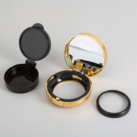 Boîte de crème de fond de teint vide avec Logo personnalisé, boîte de crème Cc vide avec houppette et éponge miroir Compact, vente en gros de 15g