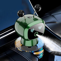 Diffuseur de parfum intelligent pour voiture en forme de robot mignon, rechargeable par USB, désodorisant créatif pour voiture avec écran LED pour porte-gobelet