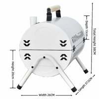 Barbecue compact portable double face avec cheminée pour la cuisson en plein air, pique-nique, pêche, activité familiale, tente