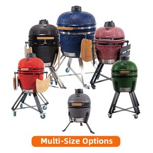 Parrilla de Barbacoa de Cerámica Kamado de Carbón Vegetal Grande Verde con Asador de 12, 13, 23, 24, 26, 29 Pulgadas del Fabricante 1BBQ2420 - Product Image 4