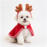 Ensemble de vêtements de Noël pour animaux de compagnie, assortiment varié, cape de Père Noël, bonnet de renne, écharpe, tenue de cosplay pour animaux de compagnie, chiot, chaton, vêtements pour animaux de compagnie OEM